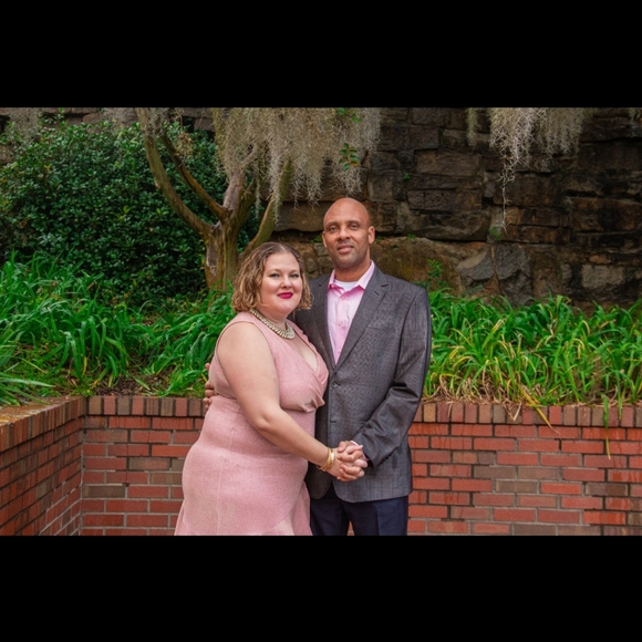 1x glamorous pink dazzling hi-low dress - Picture 4 of 7